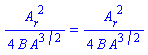 (1/4)*(diff(A(r), r))^2/(B(r)*A(r)^(3/2)) = (1/4)*(diff(A(r), r))^2/(B(r)*A(r)^(3/2))