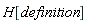 H[definition]