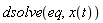 dsolve(eq, x(t))