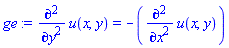 diff(diff(u(x, y), y), y) = -(diff(diff(u(x, y), x), x))