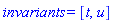 invariants = [t, u(x, t)]