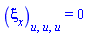 diff(diff(diff(xi[x](x, t, u), u), u), u) = 0