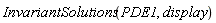 PDEtools:-InvariantSolutions(PDE1, display)