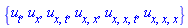 {u[t], u[x], u[x, t], u[x, x], u[x, x, t], u[x, x, x]}