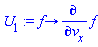 proc (f) options operator, arrow; diff(f, v[x]) end proc