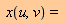 " x(u,v)="