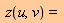 " z(u,v)="
