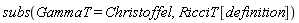 subs(GammaT = Christoffel, RicciT[definition])