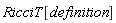 RicciT[definition]