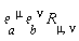 "`&efr;`[a]^(mu) `&efr;`[b]^(nu) R[mu,nu]"