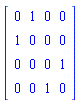Matrix([[0, 1, 0, 0], [1, 0, 0, 0], [0, 0, 0, 1], [0, 0, 1, 0]])