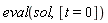 eval(sol, [t = 0])
