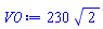 230*2^(1/2)
