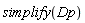 simplify(Dp)