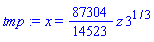 x = (87304/14523)*z*3^(1/3)