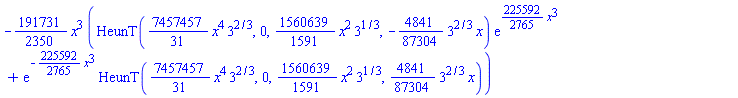-(191731/2350)*x^3*(HeunT((7457457/31)*x^4*3^(2/3), 0, (1560639/1591)*x^2*3^(1/3), -(4841/87304)*3^(2/3)*x)*exp((225592/2765)*x^3)+exp(-(225592/2765)*x^3)*HeunT((7457457/31)*x^4*3^(2/3), 0, (1560639/1591)*x^2*3^(1/3), (4841/87304)*3^(2/3)*x))