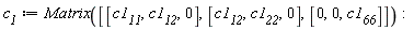 c__1 := Matrix([[c1__11, c1__12, 0], [c1__12, c1__22, 0], [0, 0, c1__66]]):