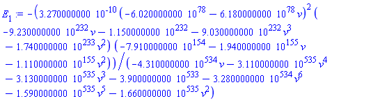 -0.3270000000e-9*(-0.6020000000e79-0.6180000000e79*v)^2*(-0.9230000000e233*v-0.1150000000e233-0.9030000000e233*v^3-0.1740000000e234*v^2)*(-0.7910000000e155-0.1940000000e156*v-0.1110000000e156*v^2)/(-0.4310000000e535*v-0.3110000000e536*v^4-0.3130000000e536*v^3-0.3900000000e534-0.3280000000e535*v^6-0.1590000000e536*v^5-0.1660000000e536*v^2)