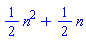 (1/2)*n^2+(1/2)*n