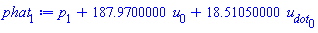p[1]+187.9700000*u[0]+18.51050000*u__dot[0]