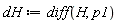dH := diff(H, p1)