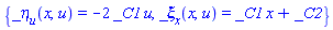 {_eta[u](x, u) = -2*_C1*u, _xi[x](x, u) = _C1*x+_C2}