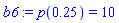 p(.25) = 10