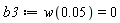 b3 := w(0.5e-1) = 0