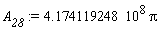 A__28 := 4.174119248*10^8*Pi