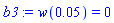 w(0.5e-1) = 0