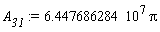 A__31 := 6.447686284*10^7*Pi