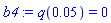 q(0.5e-1) = 0