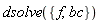 dsolve({bc, f})
