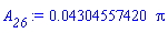 0.4304557420e-1*Pi