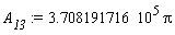 A__13 := 3.708191716*10^5*Pi