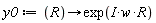 y0 := proc (R) options operator, arrow; exp(I*w*R) end proc
