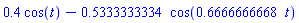 .4*cos(t)-.5333333334*cos(.6666666668*t)