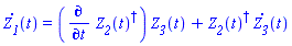diff(Z__1(t), t) = Physics:-`*`(diff(Physics:-Dagger(Z__2(t)), t), Z__3(t))+Physics:-`*`(Physics:-Dagger(Z__2(t)), diff(Z__3(t), t))