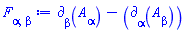 Physics:-d_[beta](A[alpha], [X])-Physics:-d_[alpha](A[beta], [X])