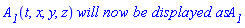 A__1(t, x, y, z)*`will now be displayed as`*A__1