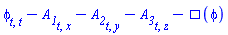 diff(diff(phi(X), t), t)-(diff(diff(A__1(X), t), x))-(diff(diff(A__2(X), t), y))-(diff(diff(A__3(X), t), z))-Physics:-dAlembertian(phi(X), [X])