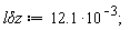 `l&delta;z` := 12.1*10^(-3);