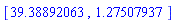 [39.38892063, 1.27507937]