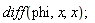 diff(phi, x, x);