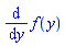 diff(f(y), y)