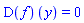 (D(f))(y) = 0