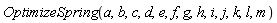 OptimizeSpring(a, b, c, d, e, f, g, h, i, j, k, l, m)