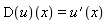 (D(u))(x) = diff(u(x), x)