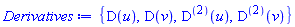 {D(u), D(v), (D@@2)(u), (D@@2)(v)}