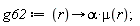 g62 := proc (r) options operator, arrow; alpha*mu(r) end proc;